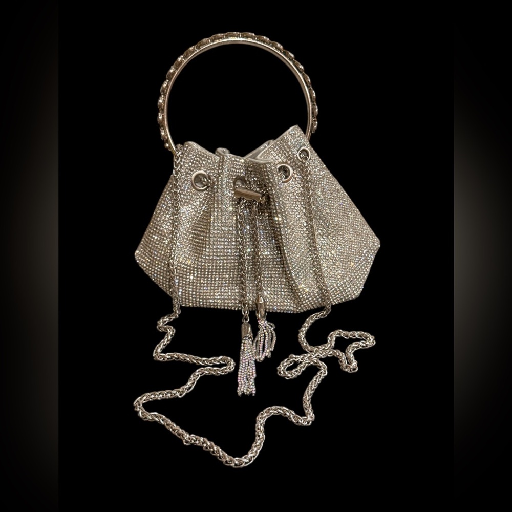 Elegant Silver Rhinestone crossbody/clutch Bag